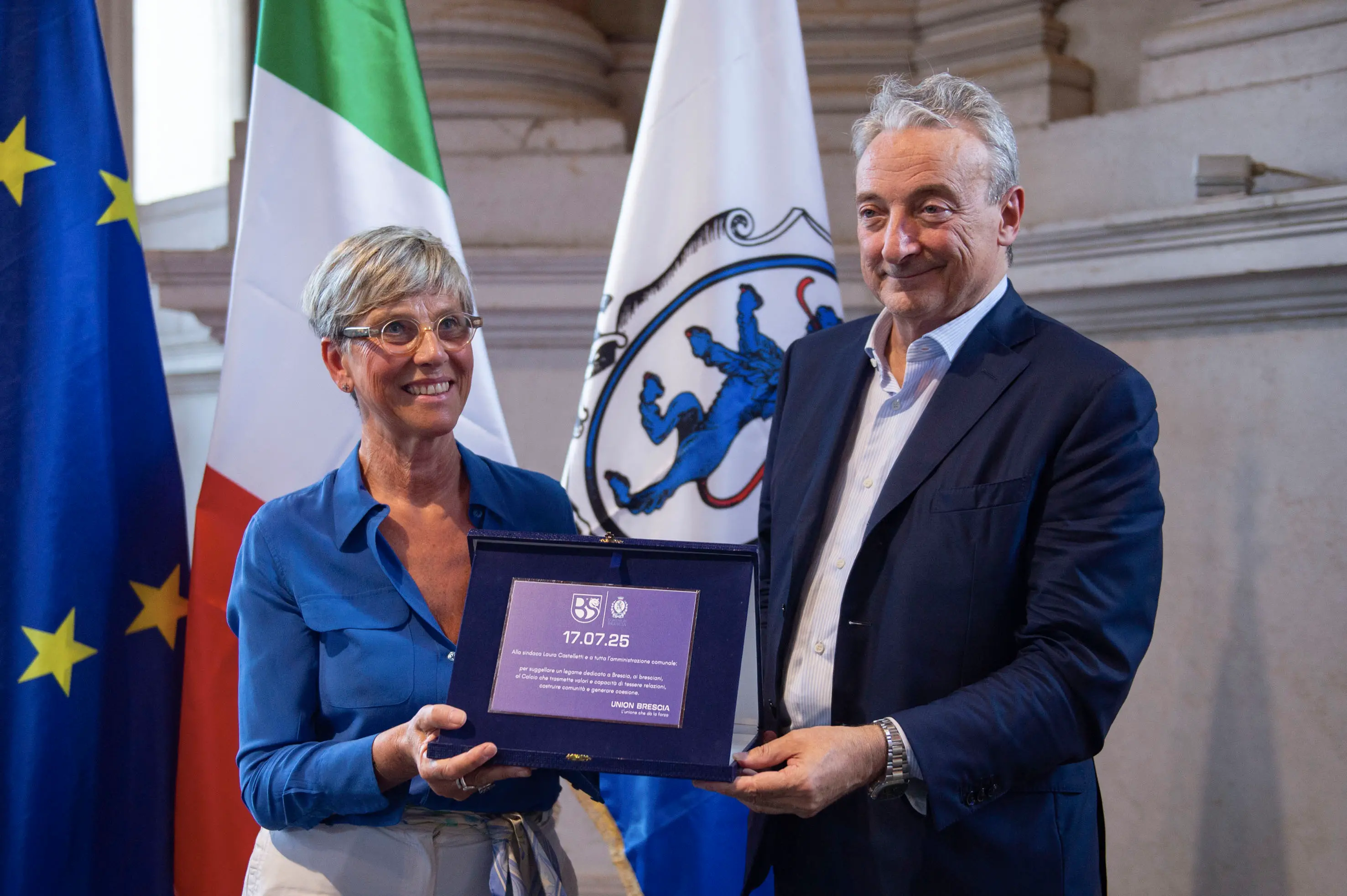 Union Brescia, la presentazione in Loggia
