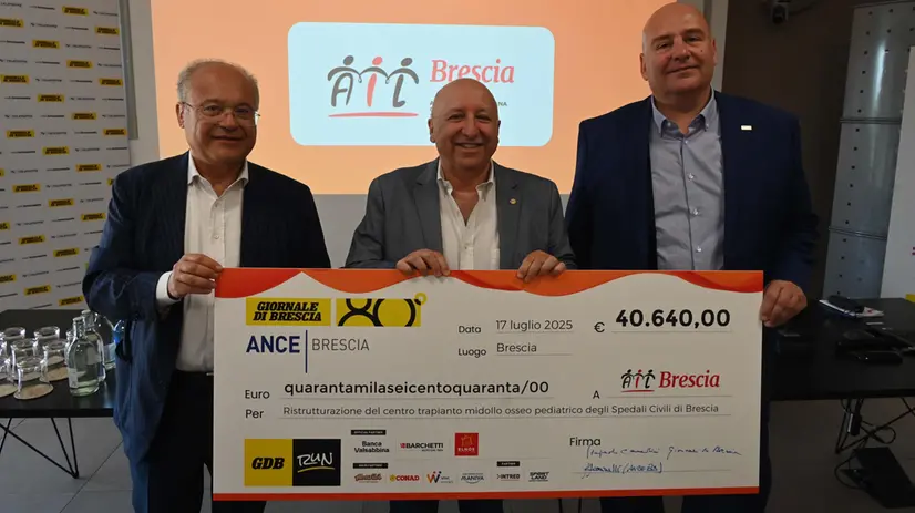 GdB run, la consegna dell'assegno all'Ail