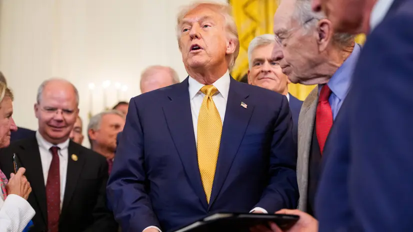 epa12241992 US President Donald Trump during a signing ceremony for 'The Halt All Lethal Trafficking of Fentanyl Act' in the East Room of the White House in Washington, DC, USA, 16 July 2025. The bill strengthens prison sentences for fentanyl traffickers and reclassifies the drug as a Schedule I substance. EPA/AARON SCHWARTZ / POOL
