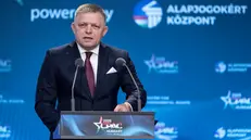 epa12143607 Prime Minister of Slovakia Robert Fico speaks at the Conservative Political Action Conference (CPAC) Hungary in Budapest, Hungary, 29 May 2025. The two-day Hungarian edition of CPAC is hosted by the Center for Fundamental Rights of Hungary for the fourth consecutive year. EPA/Zsolt Szigetvary HUNGARY OUT