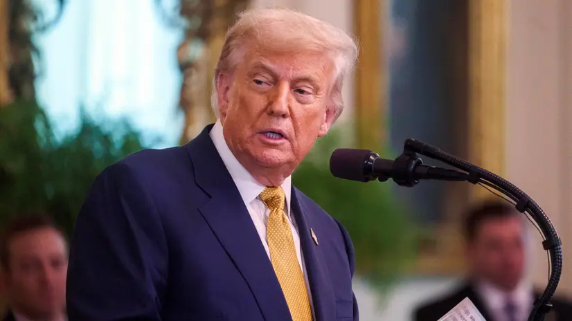 epa12241980 US President Donald Trump speaks during the signing of "Halt All Lethal Trafficking of Fentanyl Act," at the White House, Washington, DC, USA, 16 July 2025. EPA/WILL OLIVER