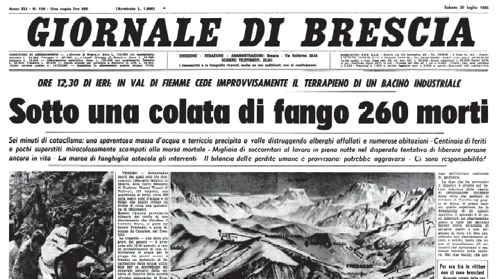 La pagina del 19 luglio 1985