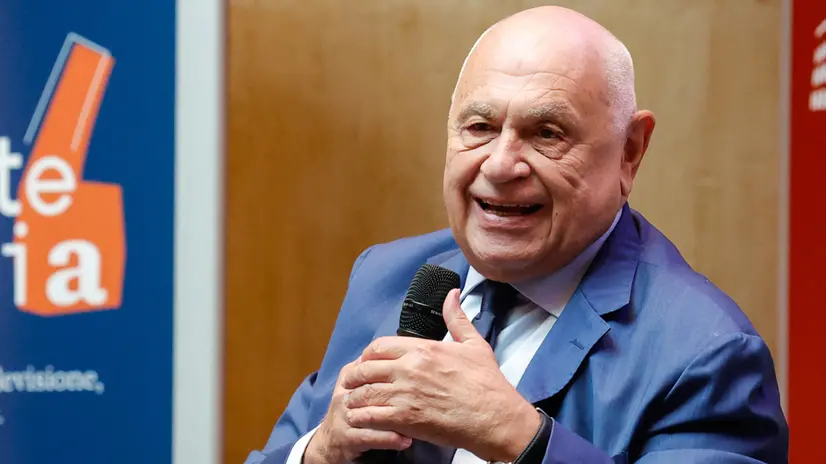 Il ministro della Giustizia Carlo Nordio al Tempio di Adriano durante l'evento 'Parlate di Mafia', Roma, 18 Luglio 2025. ANSA/GIUSEPPE LAMI
