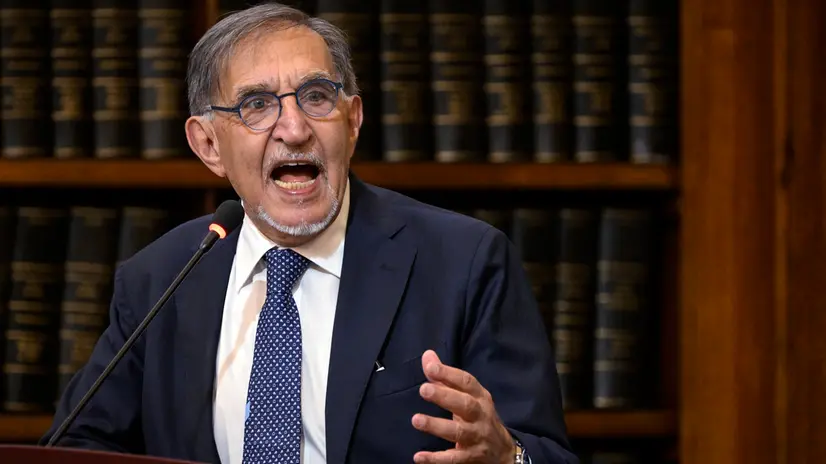 Il presidente del Senato, Ignazio La Russa durante la relazione annuale dell’AgCom nell’aula Koch del Senato, Roma, 16 luglio 2025. ANSA/RICCARDO ANTIMIANI