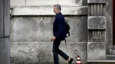Giancarlo Tancredi, assessore alla rigenerazione urbana comune di Milano, all’uscita di Palazzo Marino dopo l’incontro con il sindaco a Milano, 18 luglio 2025. ANSA/MOURAD BALTI TOUATI