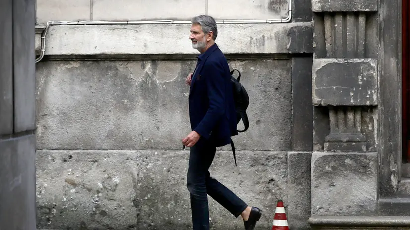 Giancarlo Tancredi, assessore alla rigenerazione urbana comune di Milano, all’uscita di Palazzo Marino dopo l’incontro con il sindaco a Milano, 18 luglio 2025. ANSA/MOURAD BALTI TOUATI
