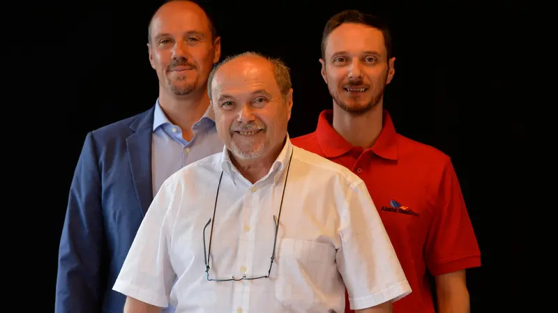 Basilio Abate con i figli Davide e Nicola
