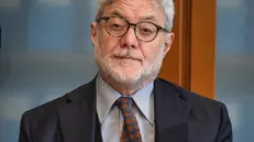 Il procuratore nazionale antimafia Giovanni Melillo alla conferenza stampa in Procura su inchiesta della Dda di Milano su una società di investigazione e dossieraggio anche per grandi imprese, Milano 26 Ottobre 2024 ANSA/MATTEO CORNER