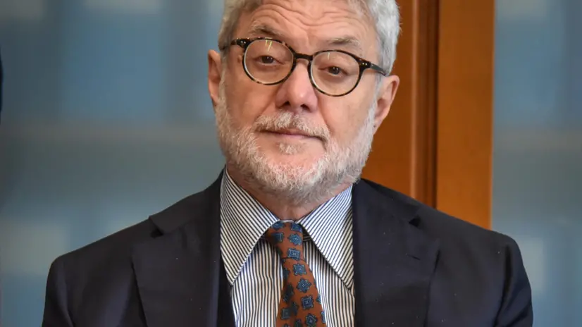 Il procuratore nazionale antimafia Giovanni Melillo alla conferenza stampa in Procura su inchiesta della Dda di Milano su una società di investigazione e dossieraggio anche per grandi imprese, Milano 26 Ottobre 2024 ANSA/MATTEO CORNER