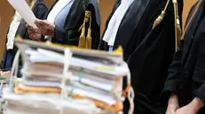 Il presidente della corte di Appello Cristina Scipioni durante la lettura della sentenza per il processo Bidognetti. Roma, 14 luglio 2025 ANSA/MASSIMO PERCOSSI