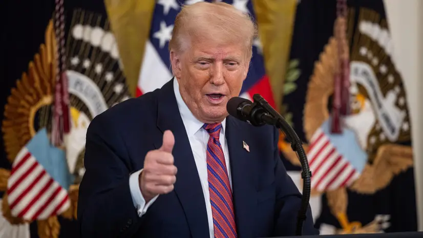 epa12246036 US President Donald Trump during a bill signing for cryptocurrency legislation in the East Room of the White House in Washington, DC, USA, 18 July 2025. EPA/FRANCIS CHUNG / POOL