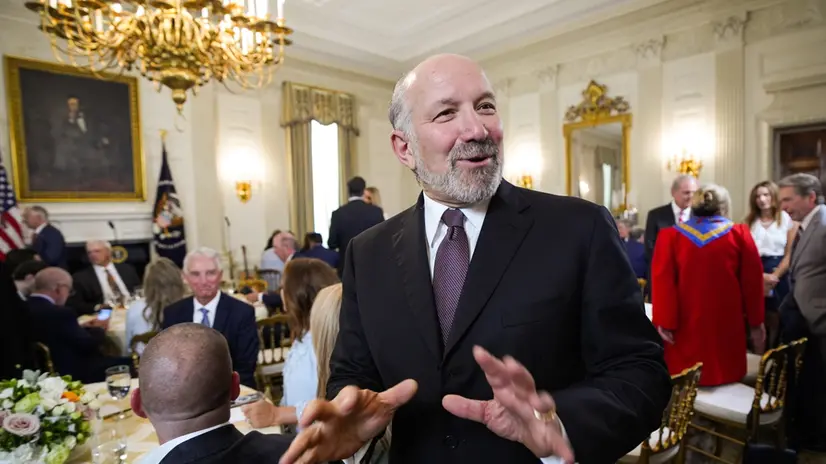 epa12237912 US Secretary of Commerce Howard Lutnick arrives for the White House Faith Office Luncheon in the State Dining Room at the White House in Washington, DC, USA, 14 July 2025. EPA/YURI GRIPAS / POOL