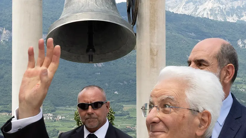 Rovereto - Il Presidente Sergio Mattarella alla cerimonia di celebrazione del Centenario della Campana dei Caduti di Rovereto, oggi 19 luglio 2025 (Foto di Paolo Giandotti - Ufficio per la Stampa e la Comunicazione della Presidenza della Repubblica)