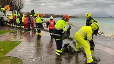 La protezione civile sul campo