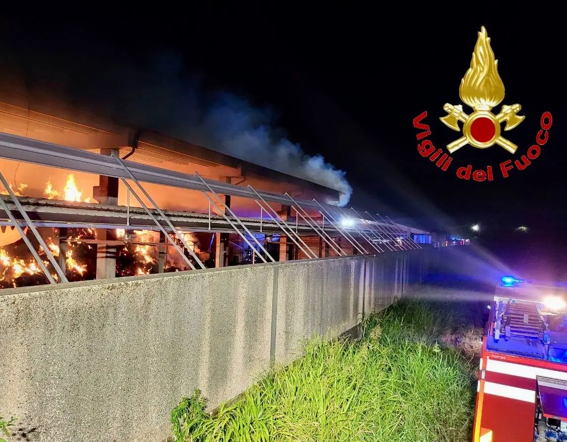 I Vigili del fuoco al lavoro a Travagliato