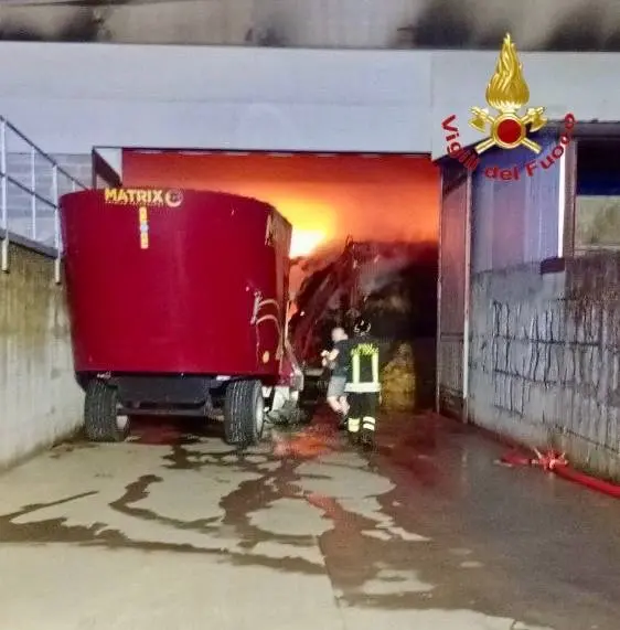 I Vigili del fuoco al lavoro a Travagliato