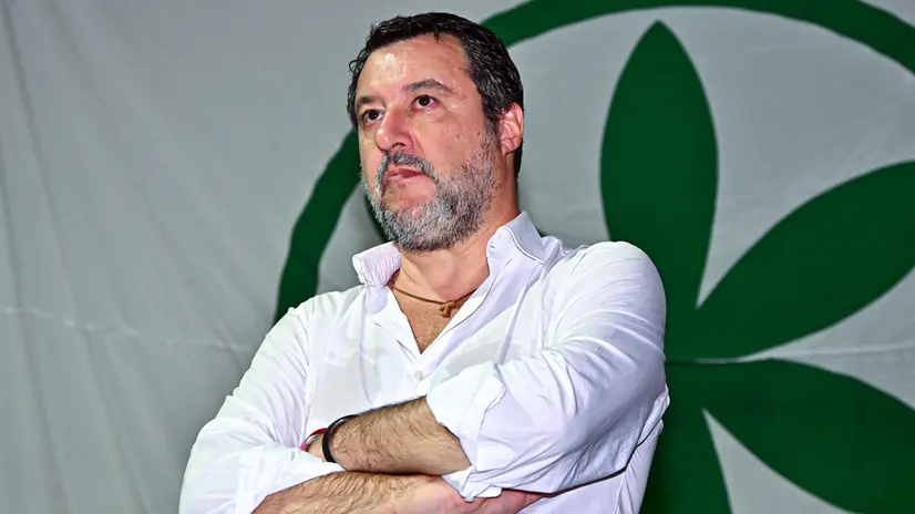 ll vicepresidente del Consiglio e ministro dei Trasporti Matteo Salvini durante la festa della Lega di Pontida. Pontida, Bergamo, 20 Luglio 2025. ANSA/MICHELE MARAVIGLIA