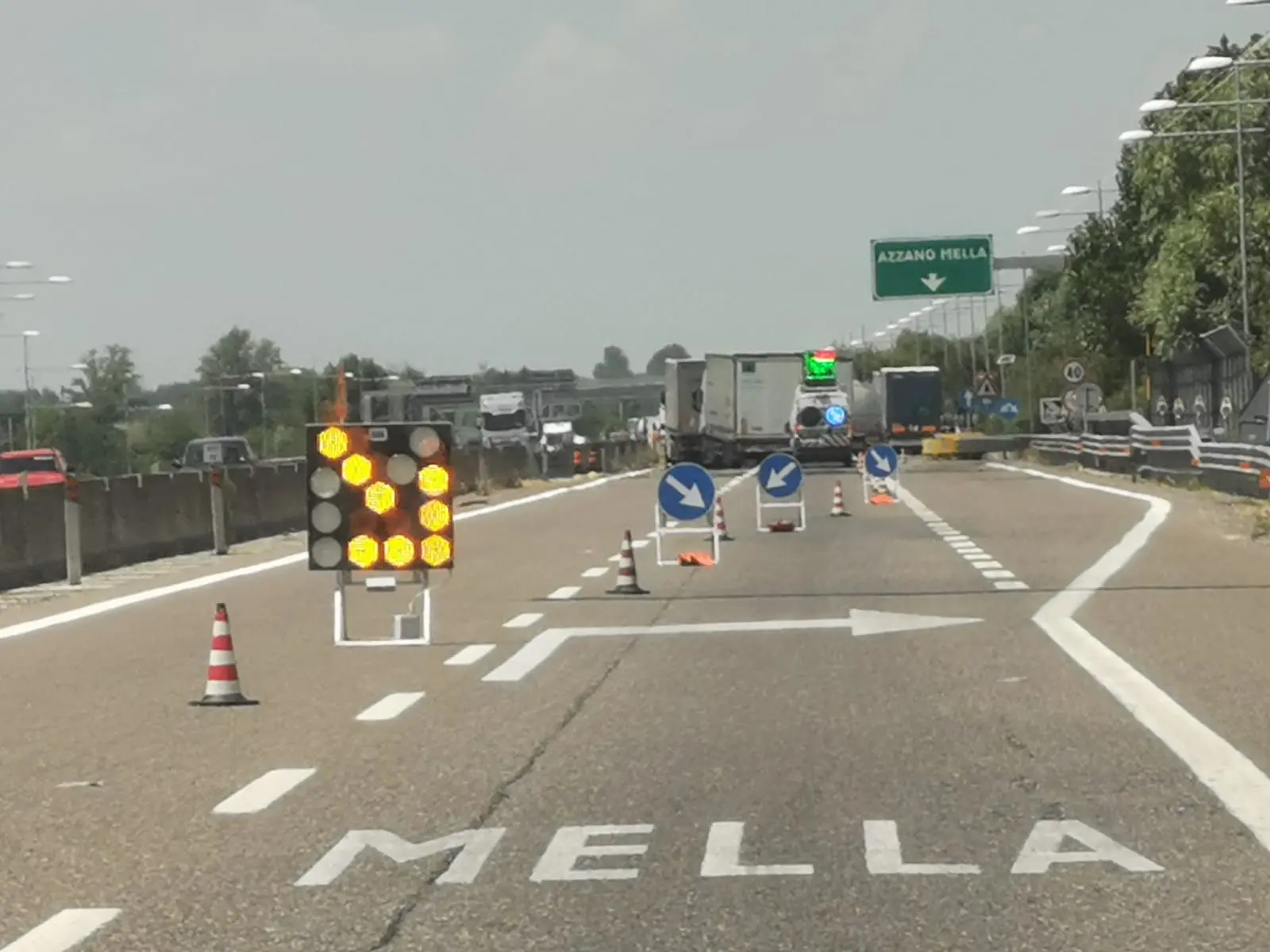 Traffico in tilt dopo l'incidente