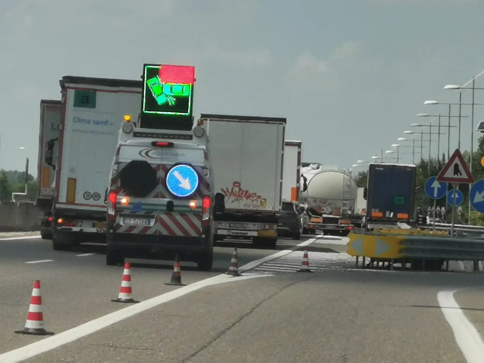 Traffico in tilt dopo l'incidente