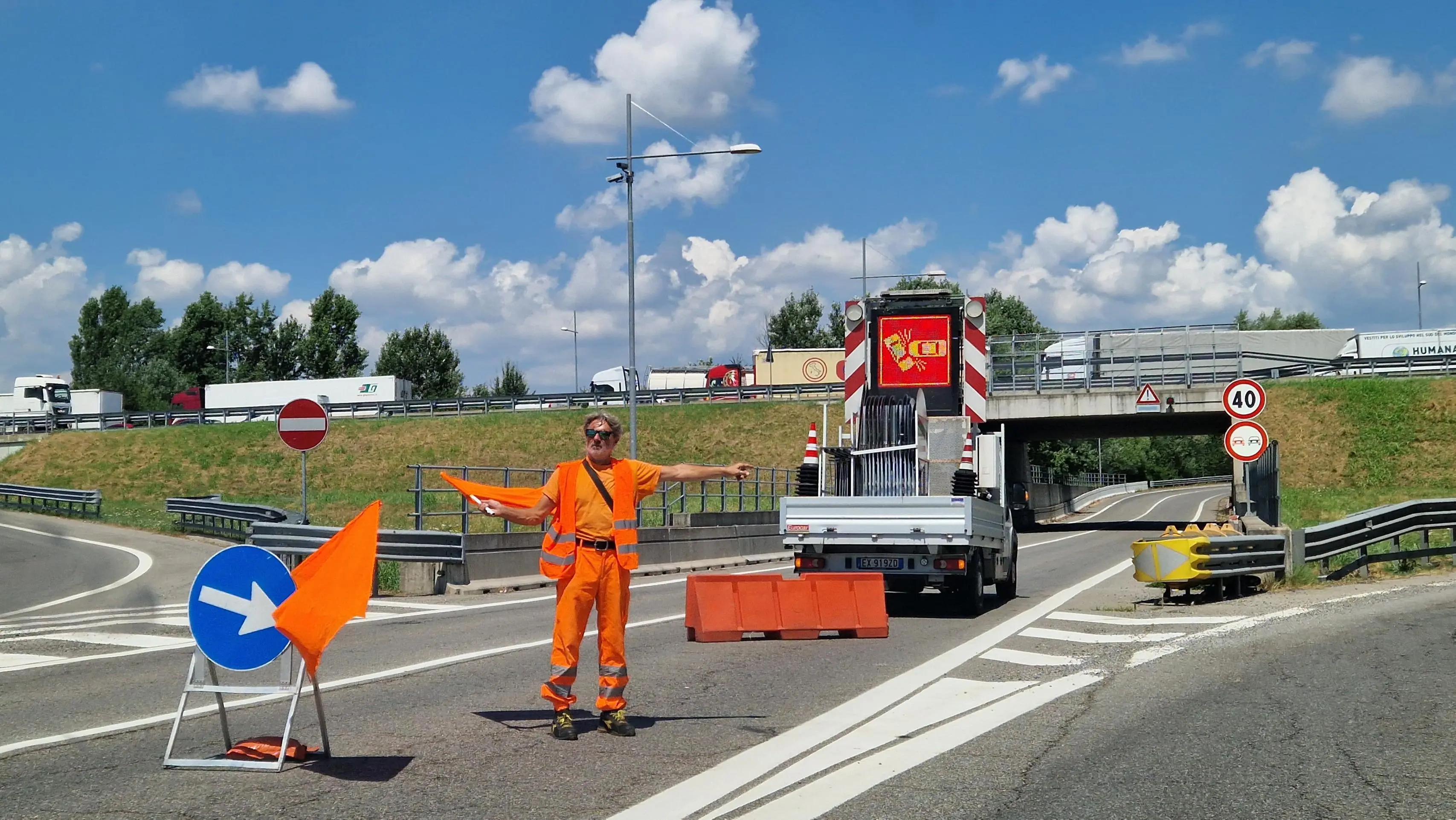 Corda molle, traffico in tilt dopo l'incidente