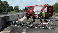 I resti del velivolo sulla Corda Molle - © www.giornaledibrescia.it