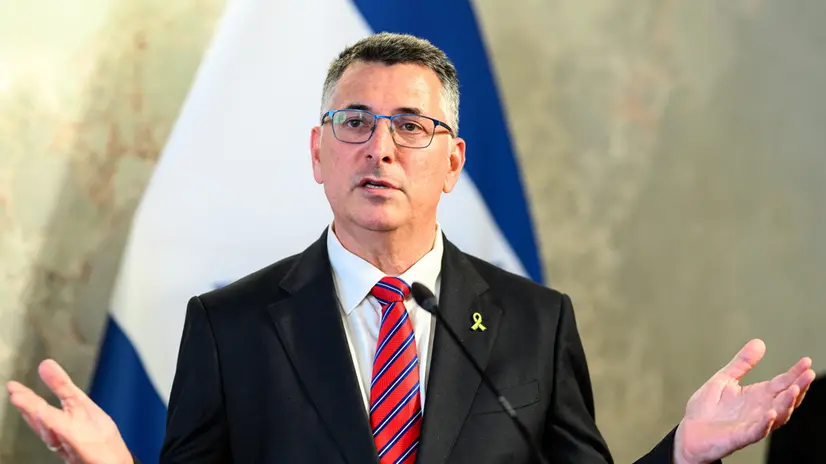epa12229022 Israeli Foreign Minister Gideon Sa'ar speaks during a press conference in Vienna, Austria, 10 July 2025. This marks the first visit to Vienna by Israeli Foreign Minister Gideon Sa'ar and German Foreign Minister Johann Wadephul. EPA/MAX SLOVENCIK