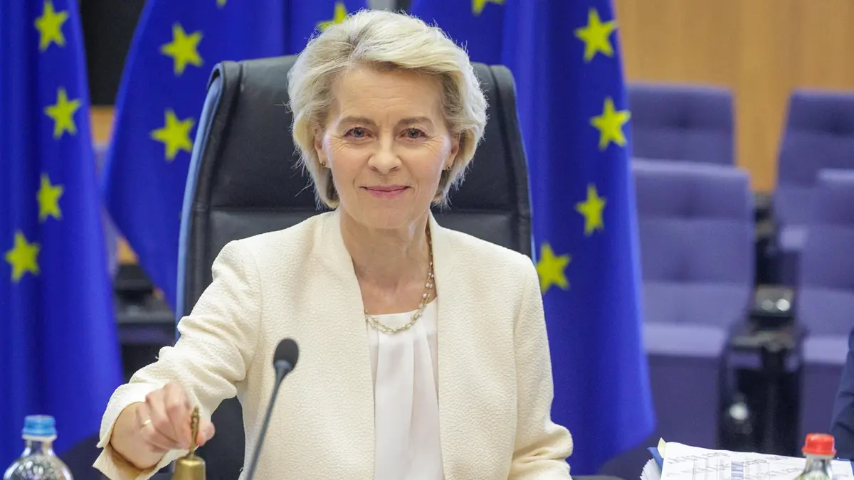La presidente della commisione Europea Ursula von der Leyen - Epa/Olivier Matthys