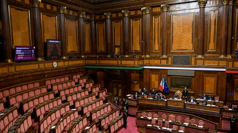 Il risultato del voto di fiducia sul dl sicurezza al Senato, Roma, 4 giugno 2025. ANSA/RICCARDO ANTIMIANI
