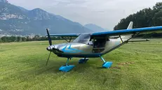 Un ultraleggero della Scuola di volo Vittoria Alata