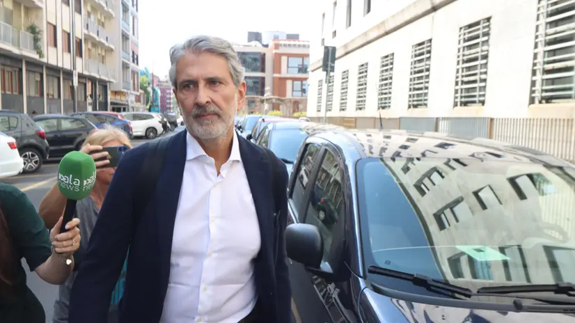 Arrivo dell'ex assessore alla Rigenerazione urbana del Comune di Milano, Giancarlo Tancredi in Tribunale a Milano, 23 luglio 2025. ANSA/Paolo Salmoirago