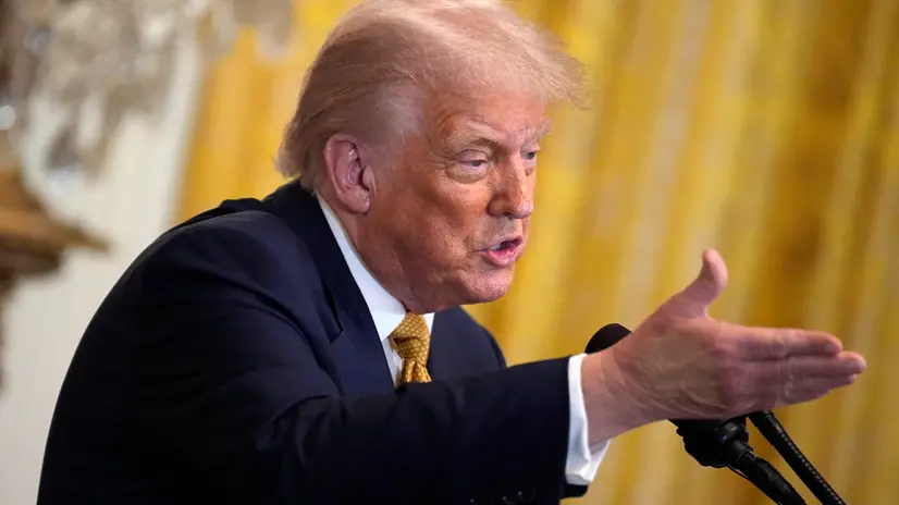epa12254350 US President Donald Trump participates in a reception with Republican Members of Congress in the East Room at the White House in Washington, USA, 22 July 2025. EPA/Yuri Gripas / ABACAPRESS.COM / POOL