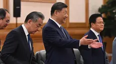 epa12238503 Chinese President Xi Jinping meets with Australian Prime Minister Anthony Albanese at the Great Hall of the People in Beijing, China, 15 July 2025. Albanese is in China for a six-day official visit. EPA/LUKAS COCH NO ARCHIVING AUSTRALIA AND NEW ZEALAND OUT