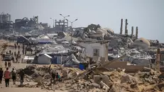 Edifici distrutti a Gaza - Epa/Mohammed Saber