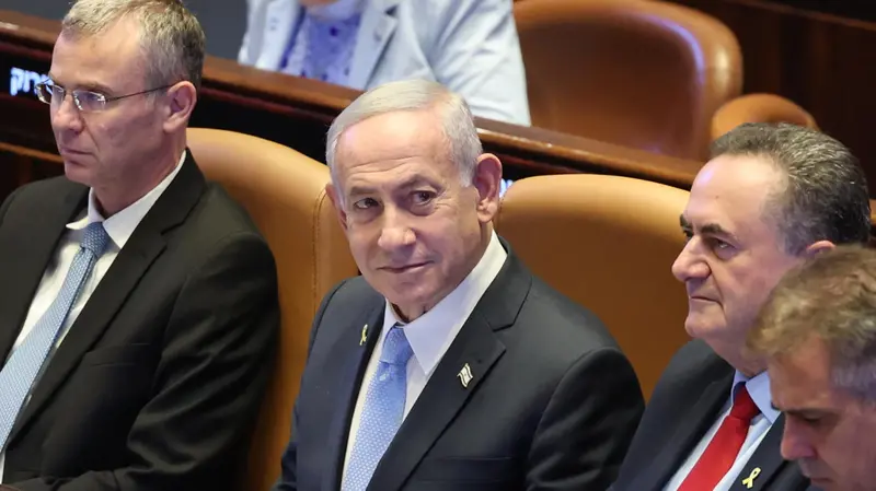 Benjamin Netanyahu alla Knesset - Epa/Abir Sultan