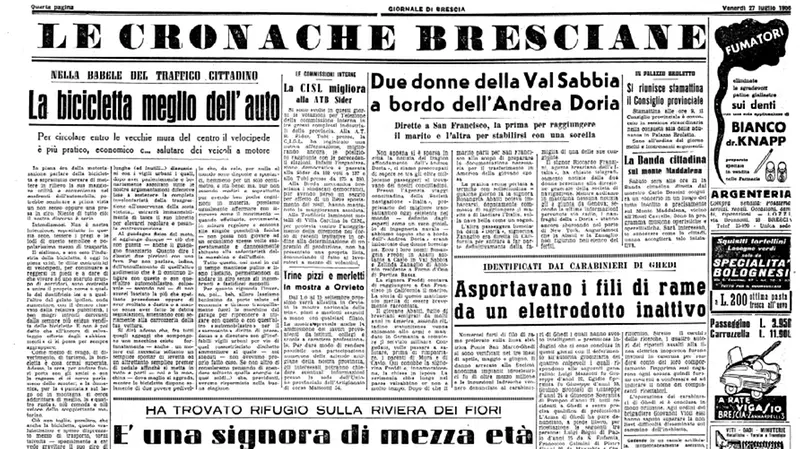 La pagina del 27 luglio 1956