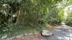 Il masso che ha bloccato la circolazione