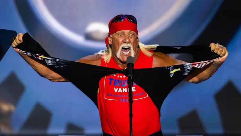 Hulk Hogan era molto amico di Donald Trump - Foto Ansa/Epa Jim Lo Scalzo © www.giornaledibrescia.it