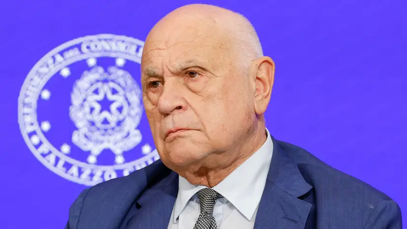 Il ministro della Giustizia Carlo Nordio durante una conferenza stampa al termine del Consiglio dei Ministri, Roma 22 luglio 2025. ANSA/FABIO FRUSTACI