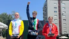 Il podio con Anna Bonassi