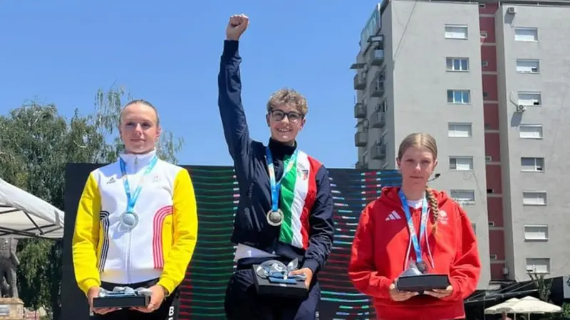 Il podio con Anna Bonassi