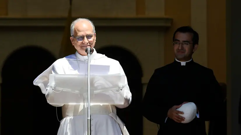 Pope Leo XIV leads the Angelus prayer in Castel Gandolfo near Rome, Italy, 20 July 2025. ANSA/VATICAN MEDIA +++ ANSA PROVIDES ACCESS TO THIS HANDOUT PHOTO TO BE USED SOLELY TO ILLUSTRATE NEWS REPORTING OR COMMENTARY ON THE FACTS OR EVENTS DEPICTED IN THIS IMAGE; NO ARCHIVING; NO LICENSING +++ NPK +++