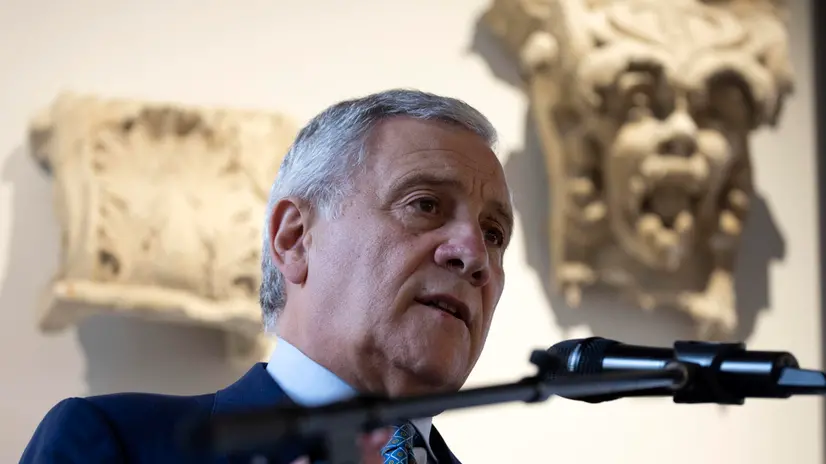 Il ministro degli esteri Antonio Tajani, all’evento Italian Innovation Beyond Borders. Roma, 24 luglio 2025 ANSA/MASSIMO PERCOSSI