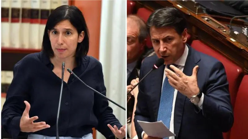 Elly Schlein e Giuseppe Conte - © www.giornaledibrescia.it