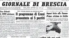 La prima pagina del GdB del 27 luglio 1983