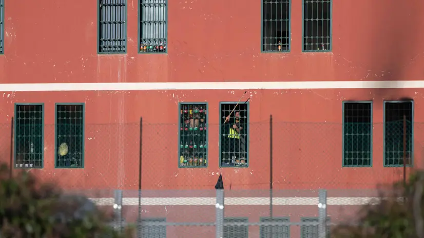Incendio al interno del carcere Beccaria Incendio all'interno del carcere Beccaria, Milano, 24 Marzo 2025, Ansa/Andrea Fasani
