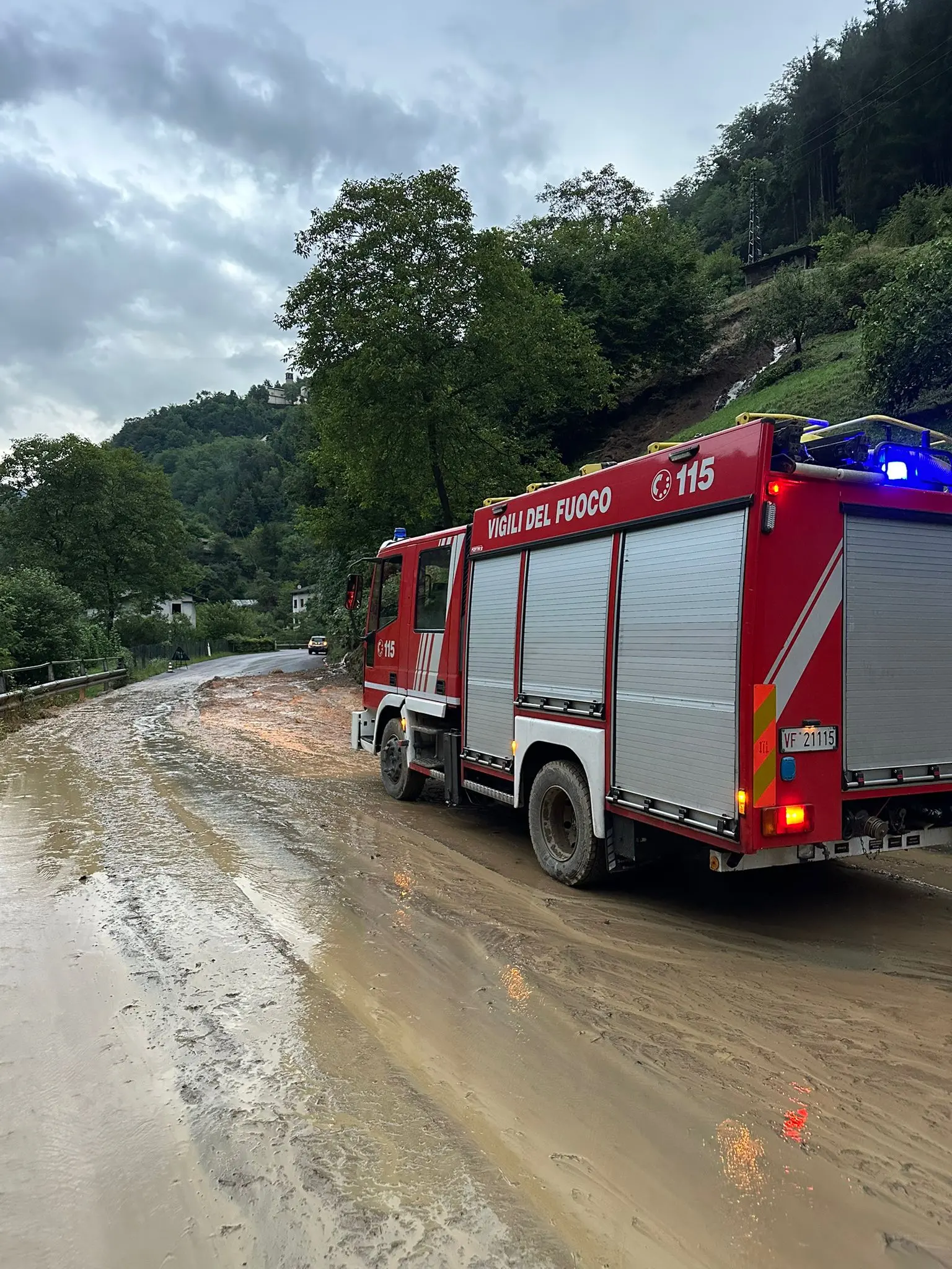 Frane sulla Sp55 tra Vestone e Pertica Bassa
