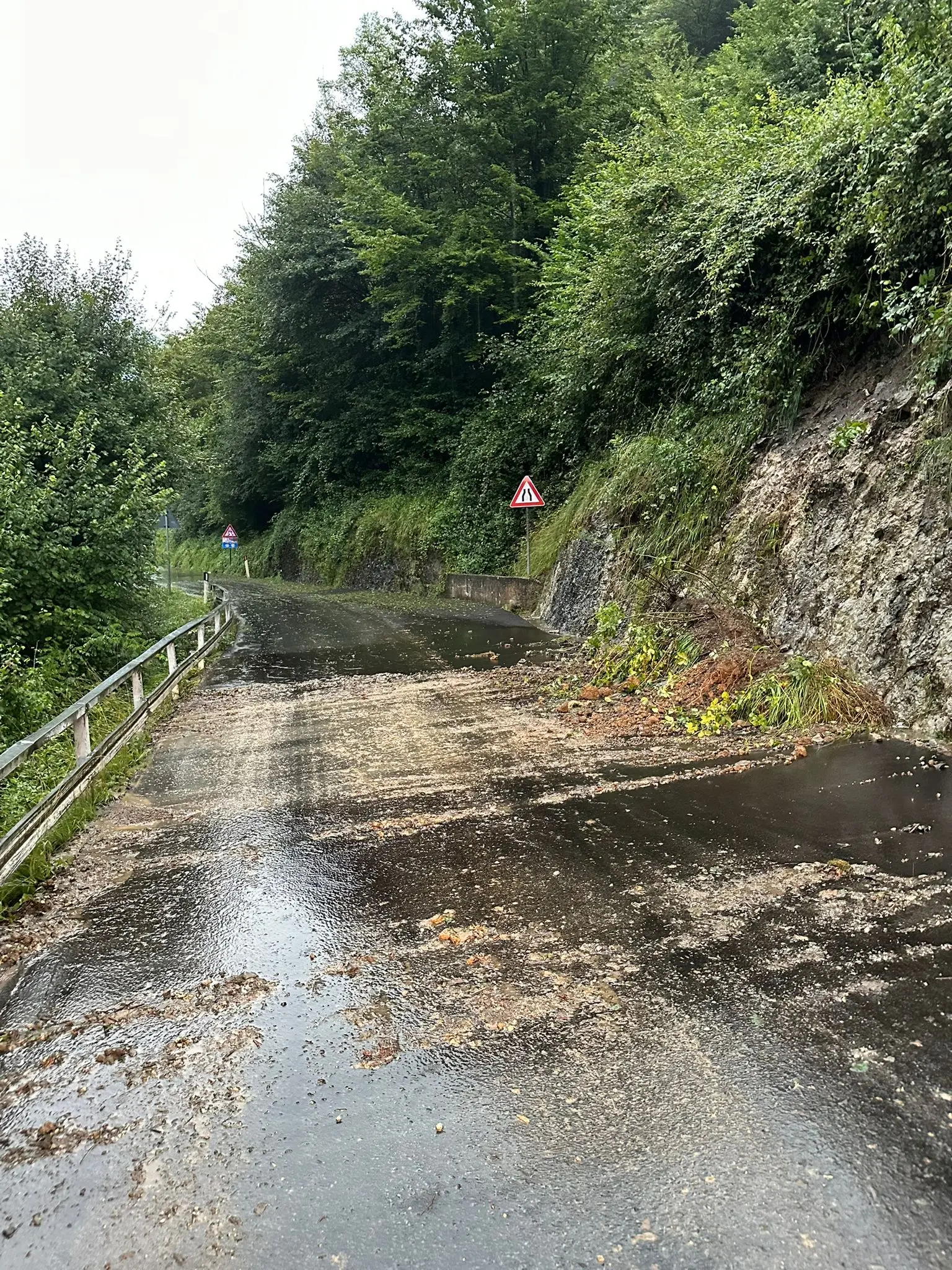 Frane sulla Sp55 tra Vestone e Pertica Bassa