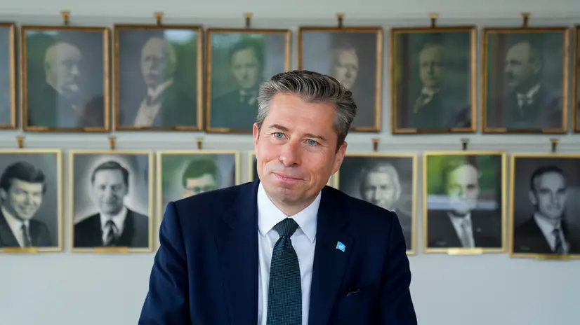 epa12156847 UN Under-Secretary-General for Humanitarian Affairs and Emergency Relief Coordinator Tom Fletcher (C) during a meeting with Norway's Foreign Minister Espen Barth Eide (not seen) at the Ministry of Foreign Affairs in Oslo, Norway, 05 June 2025. EPA/HEIKO JUNGE NORWAY OUT