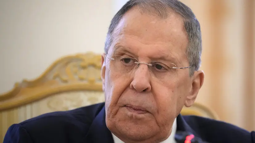 epa12252828 Russian Foreign Minister Sergey Lavrov attends a meeting with Mozambique's Foreign Minister Maria Manuela Lucas (not pictured) in Moscow, Russia 22 July 2025. EPA/PAVEL BEDNYAKOV / POOL
