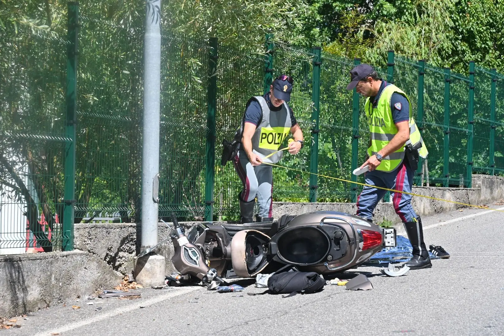 L'incidente a Cellatica in via Campiani